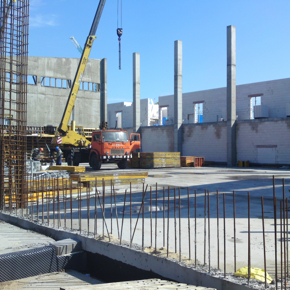 The Construction of the Sports Hall with the Group of Sports Fields for the Junior Secondary School No 121